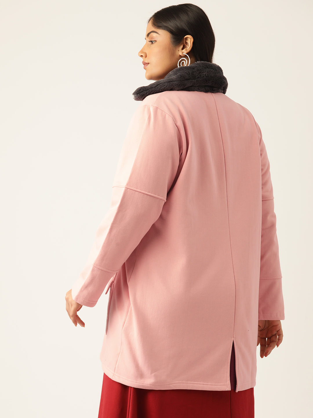 theRebelinme Women Longline Open Front Jacket