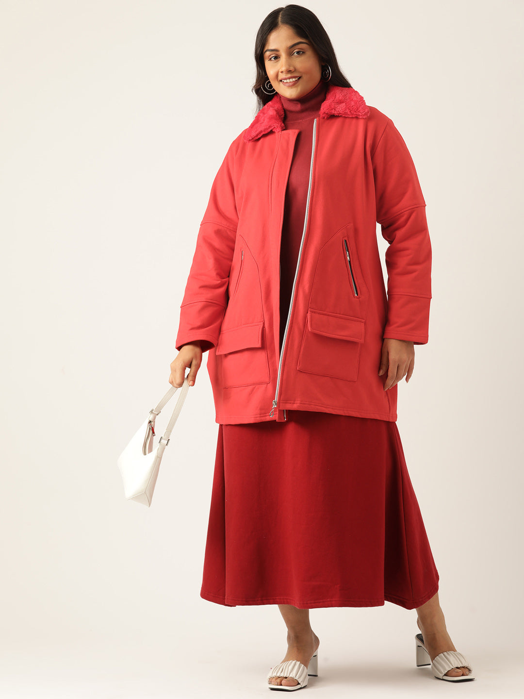 theRebelinme Women Longline Open Front Jacket