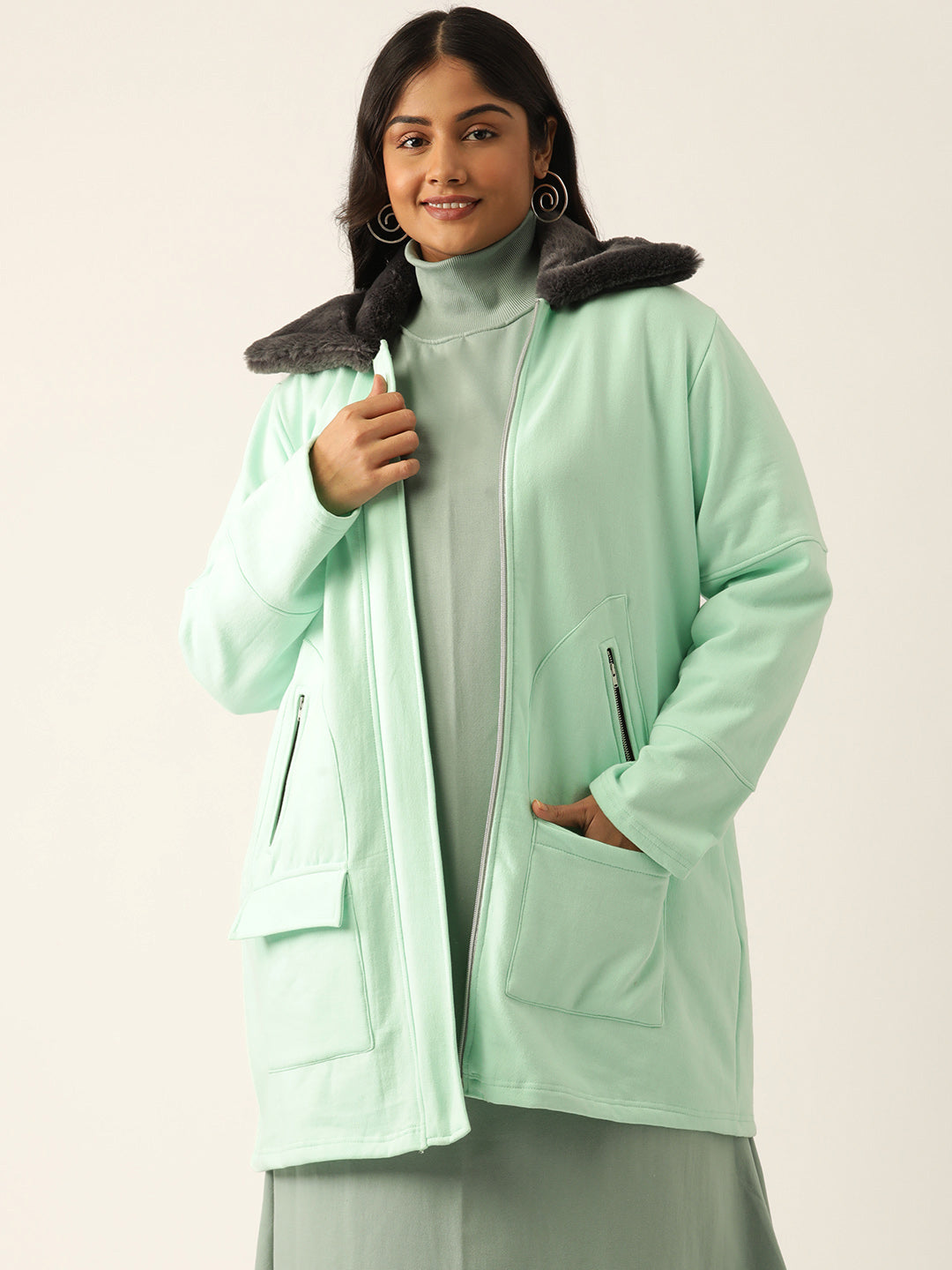 theRebelinme Women Longline Open Front Jacket
