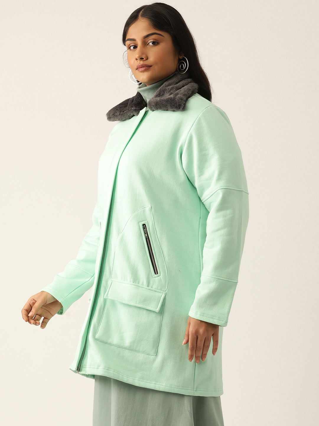 theRebelinme Women Longline Open Front Jacket