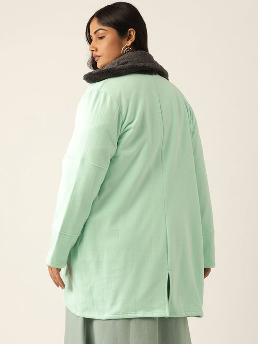 theRebelinme Women Longline Open Front Jacket