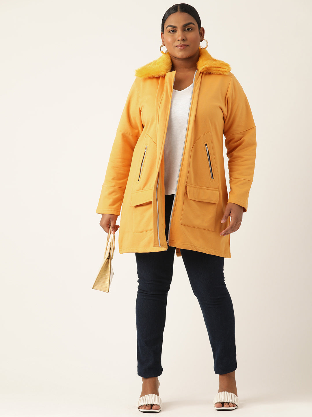 theRebelinme Women Longline Open Front Jacket