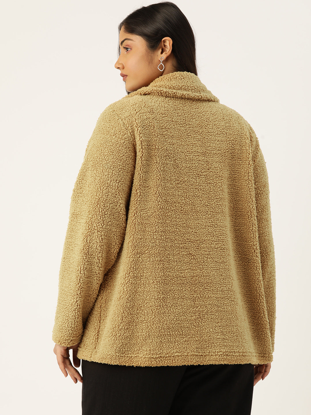 theRebelinme Women Fleece Oversized Tailored Jacket