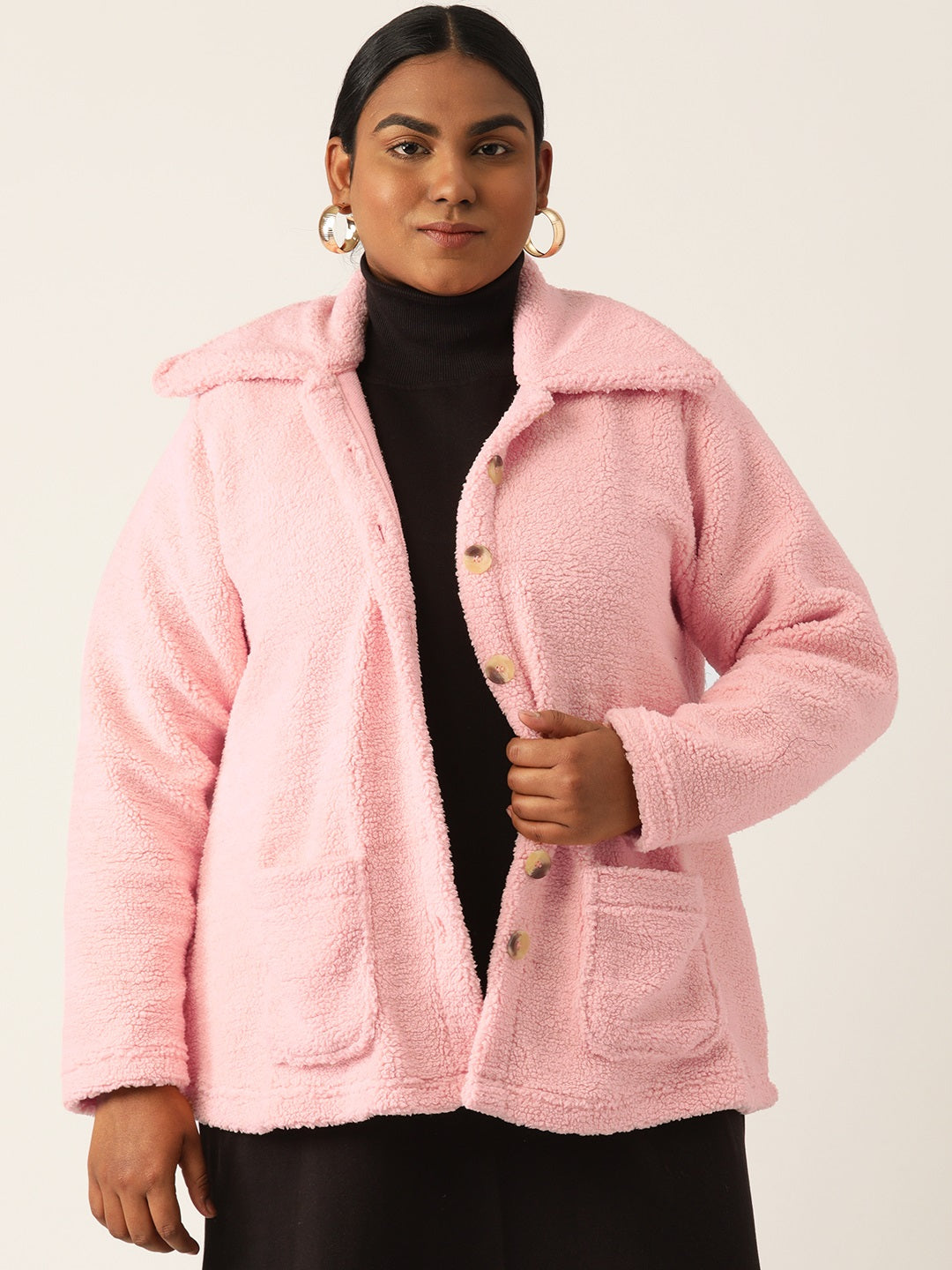 theRebelinme Women Fleece Oversized Tailored Jacket