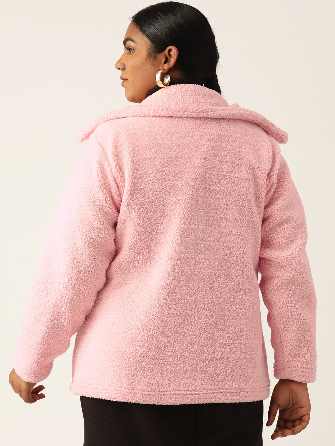 theRebelinme Women Fleece Oversized Tailored Jacket