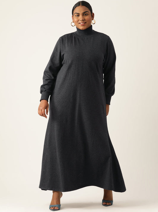 Bishop Sleeve A-Line Light Maxi Dress