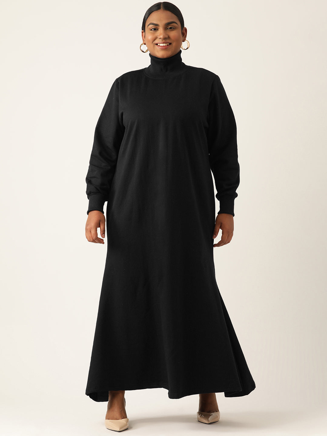 Bishop Sleeve A-Line Light Maxi Dress