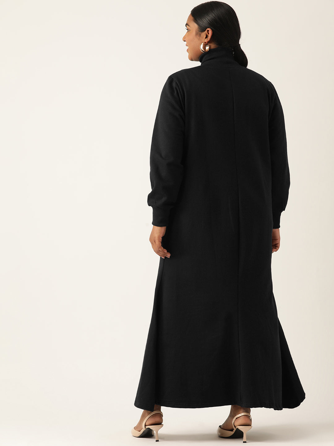 Bishop Sleeve A-Line Light Maxi Dress