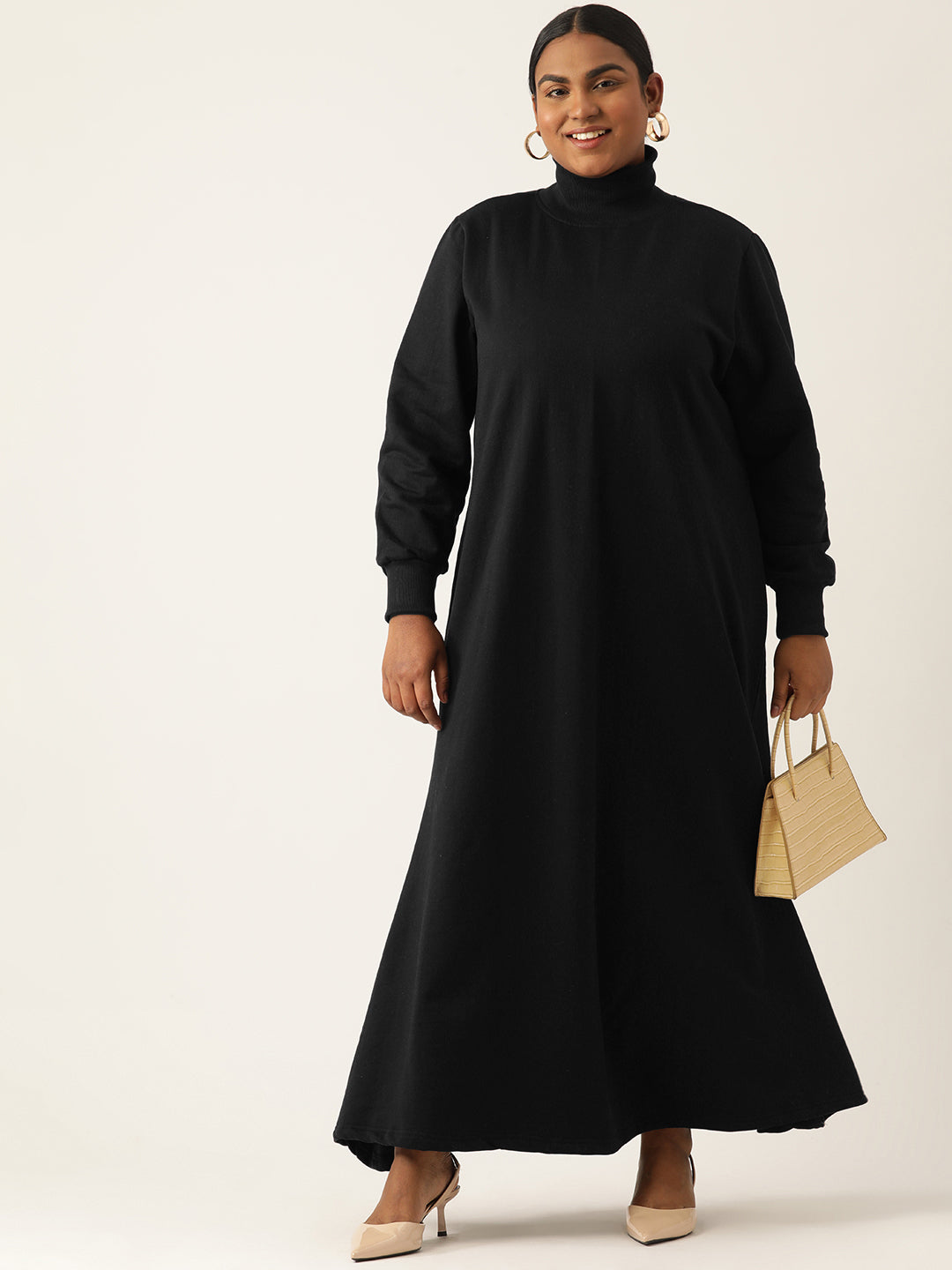 Bishop Sleeve A-Line Light Maxi Dress