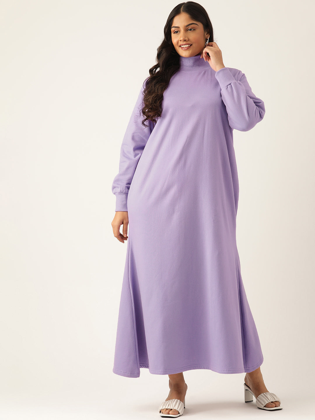 Bishop Sleeve A-Line Light Maxi Dress