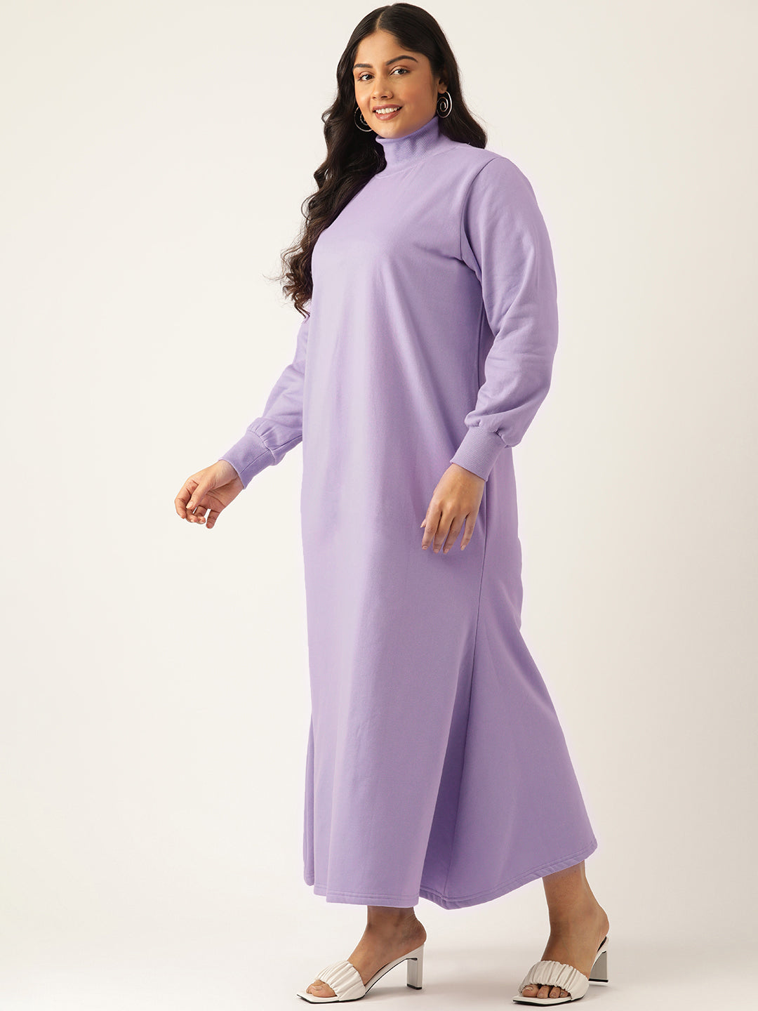 Bishop Sleeve A-Line Light Maxi Dress