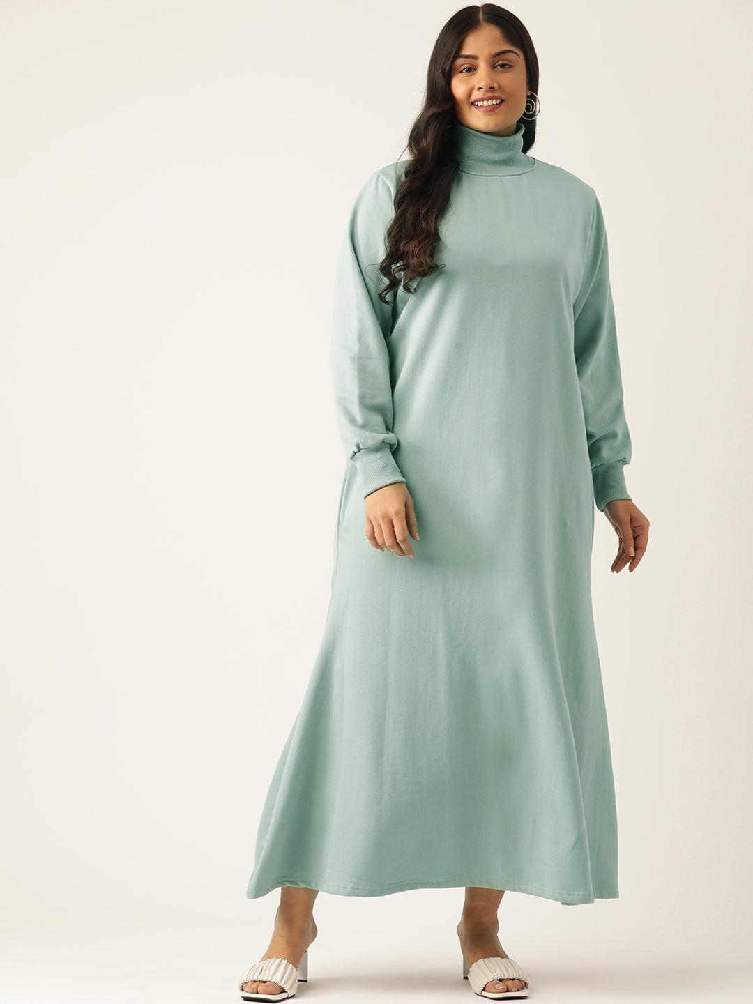 Bishop Sleeve A-Line Light Maxi Dress