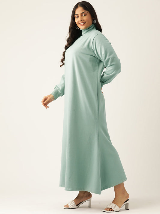 Bishop Sleeve A-Line Light Maxi Dress