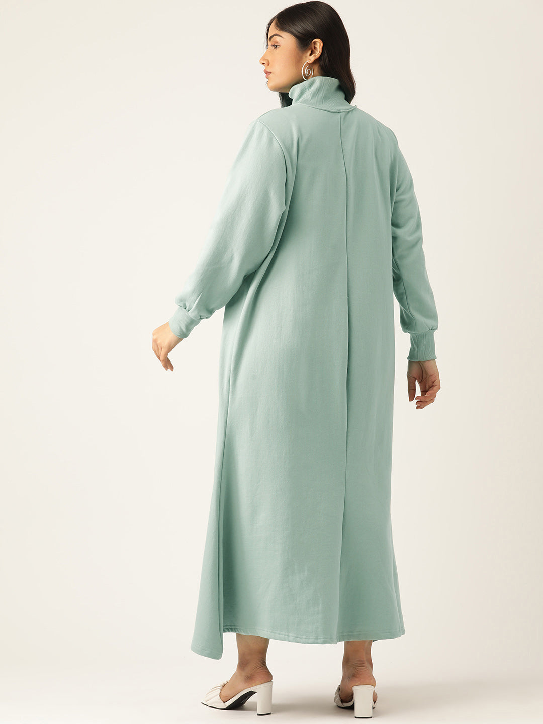 Bishop Sleeve A-Line Light Maxi Dress