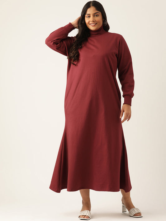 Bishop Sleeve A-Line Light Maxi Dress