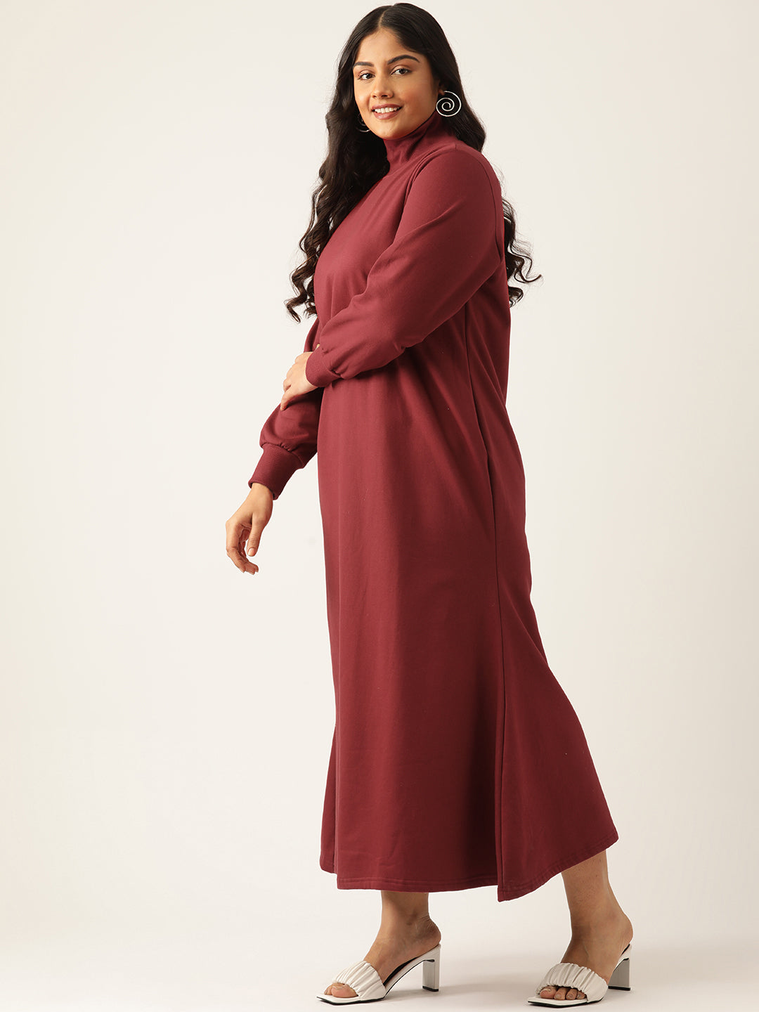 Bishop Sleeve A-Line Light Maxi Dress