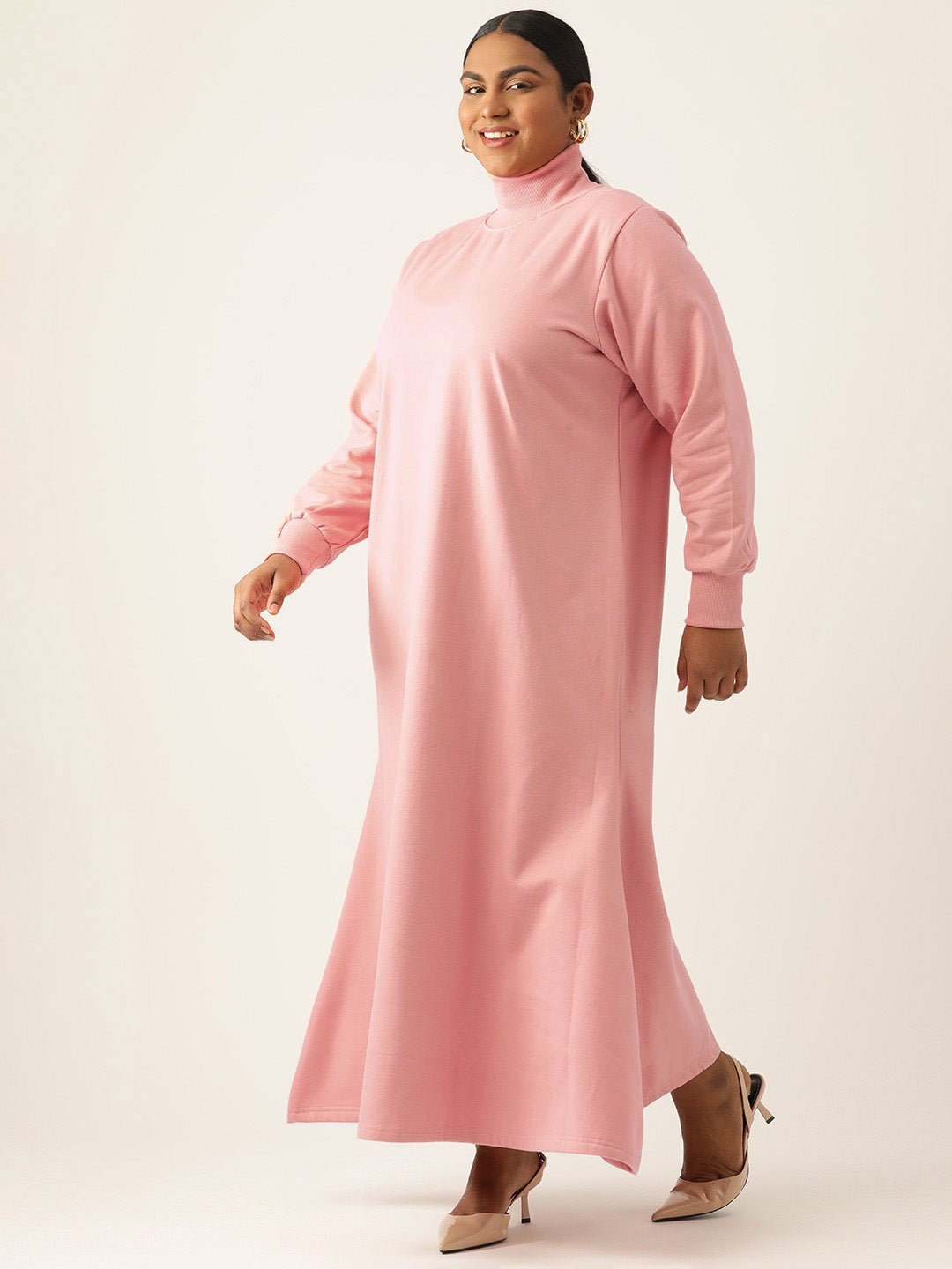 Bishop Sleeve A-Line Light Maxi Dress