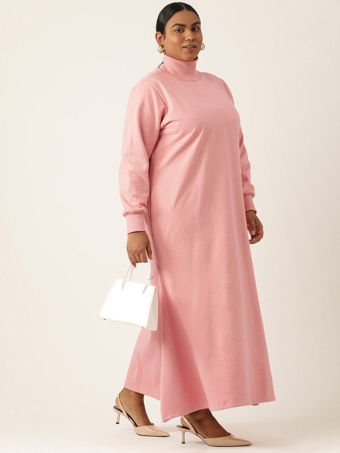 Bishop Sleeve A-Line Light Maxi Dress
