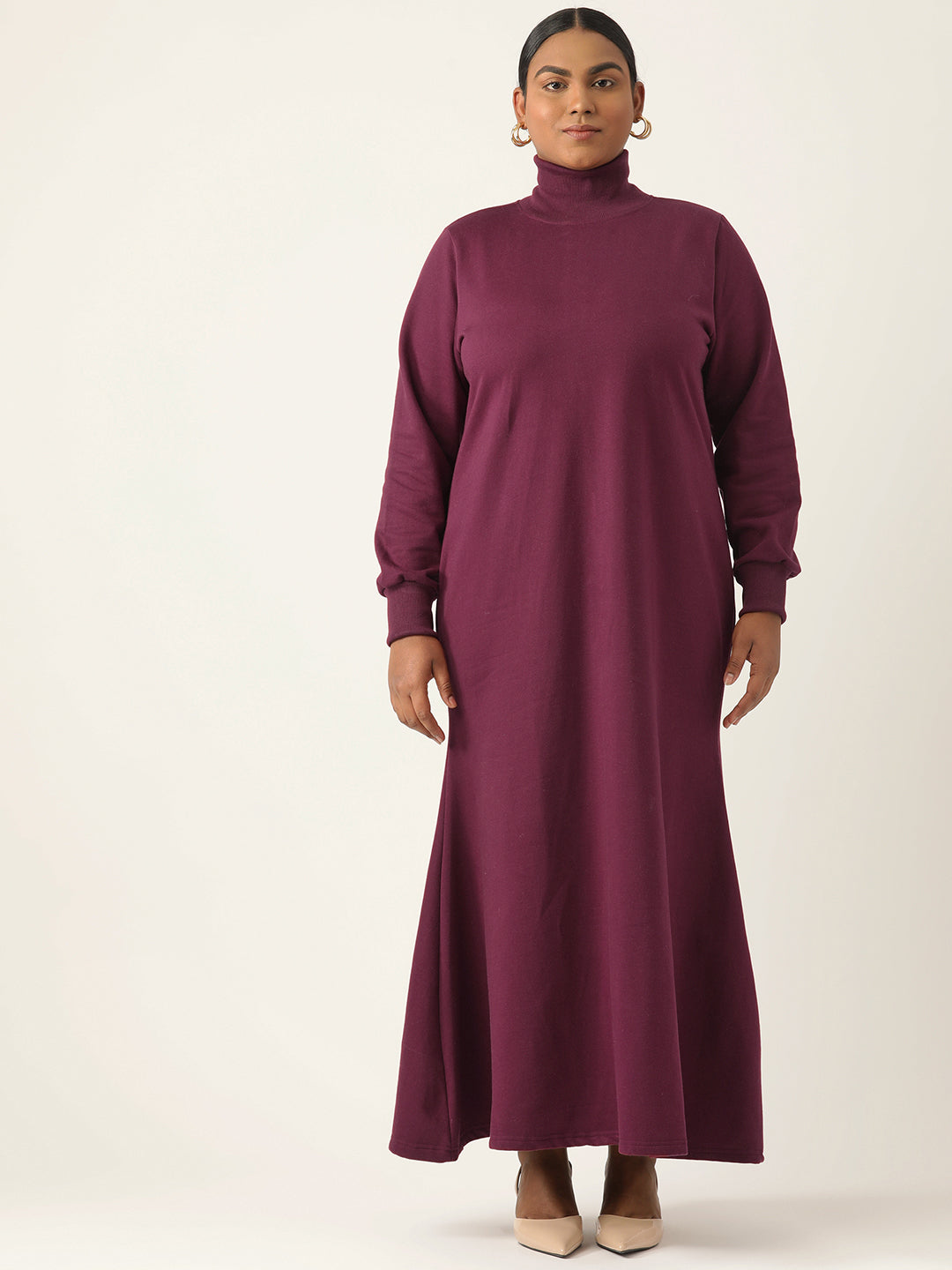 Bishop Sleeve A-Line Light Maxi Dress