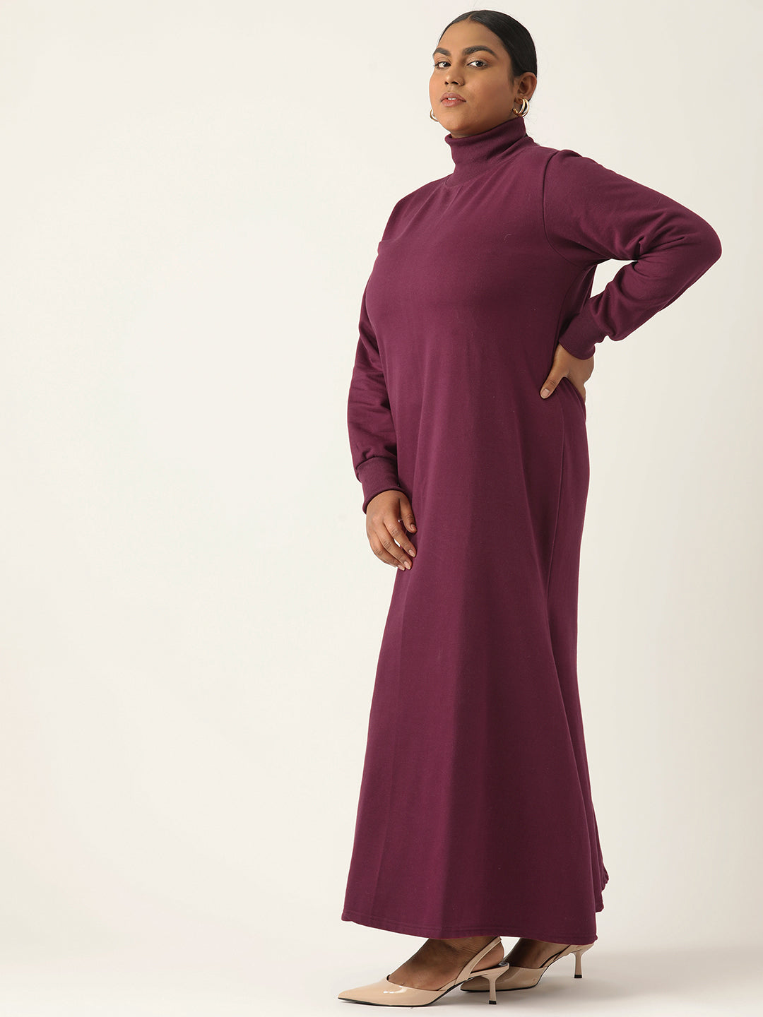 Bishop Sleeve A-Line Light Maxi Dress