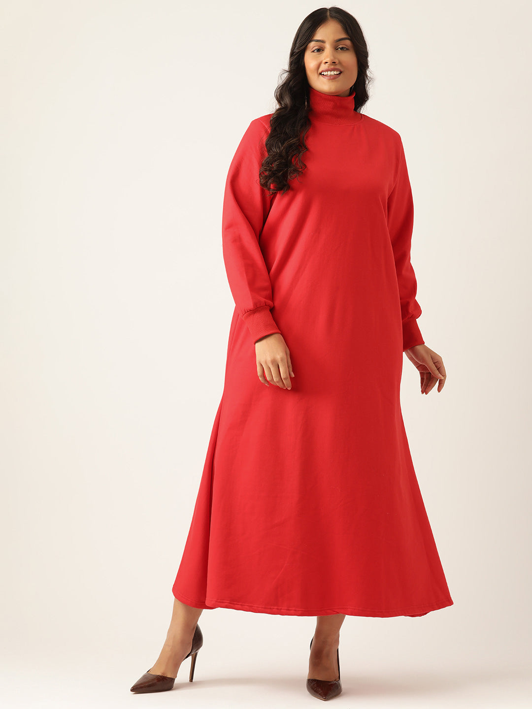 Bishop Sleeve A-Line Light Maxi Dress