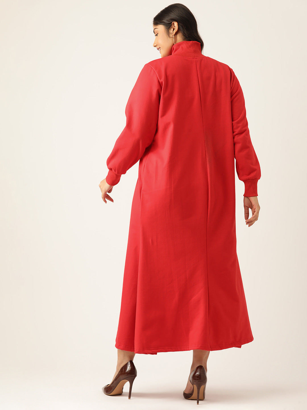 Bishop Sleeve A-Line Light Maxi Dress