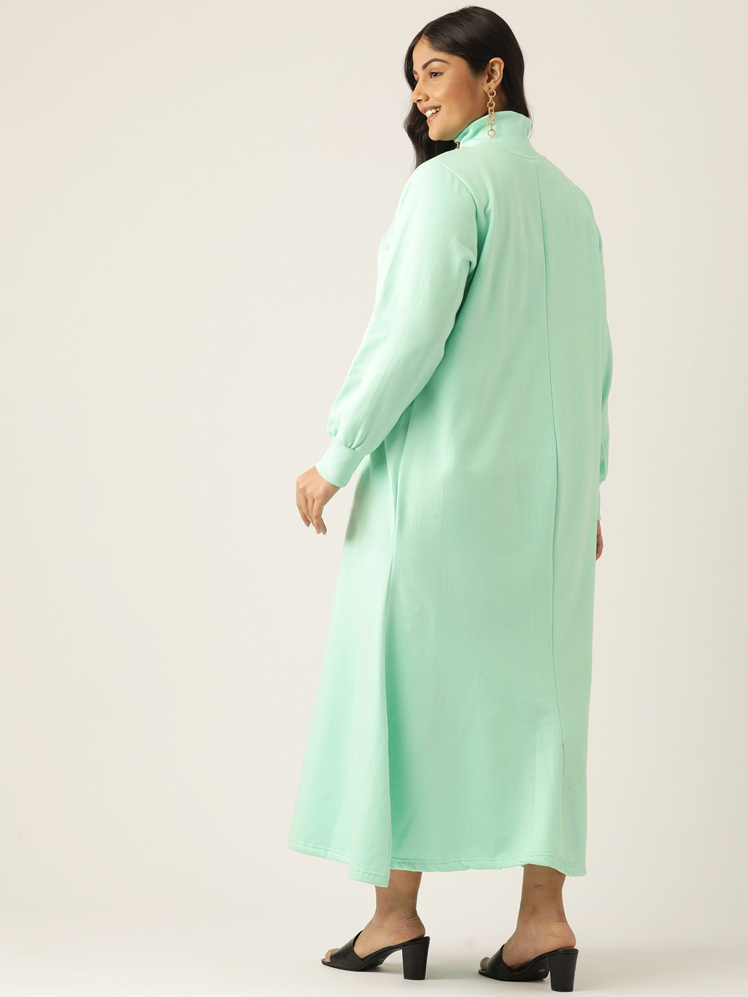 Bishop Sleeve A-Line Light Maxi Dress