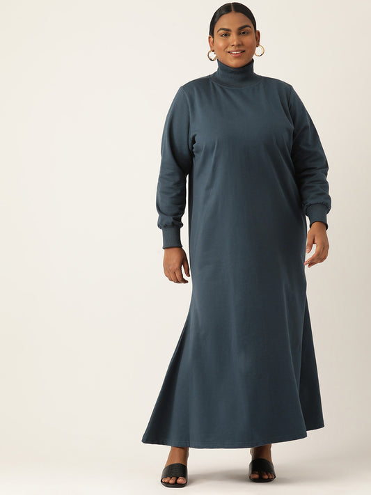 Bishop Sleeve A-Line Light Maxi Dress