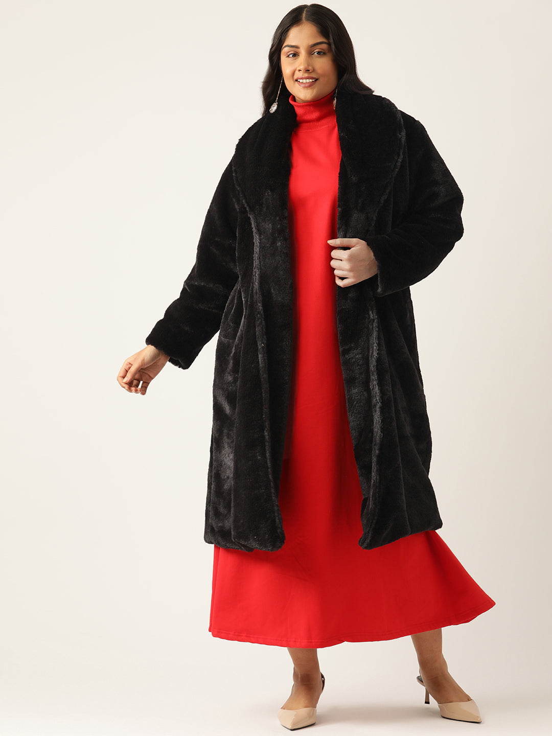 theRebelinme Women Plus Size Lightweight Longline Open Front Jacket