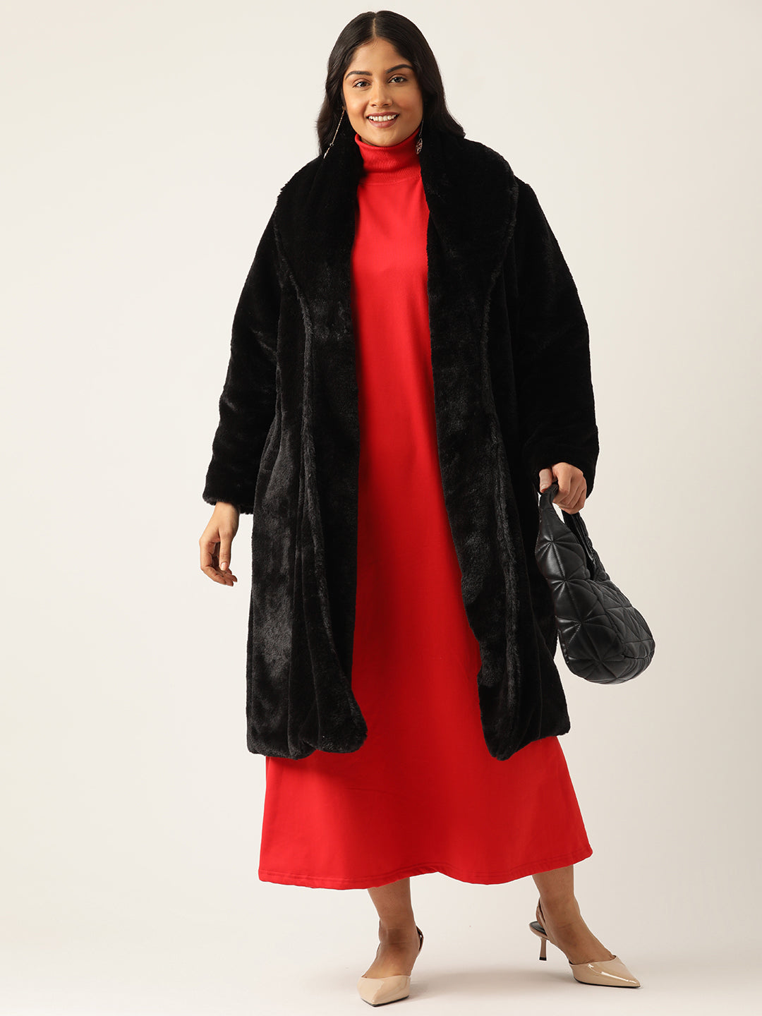 theRebelinme Women Plus Size Lightweight Longline Open Front Jacket