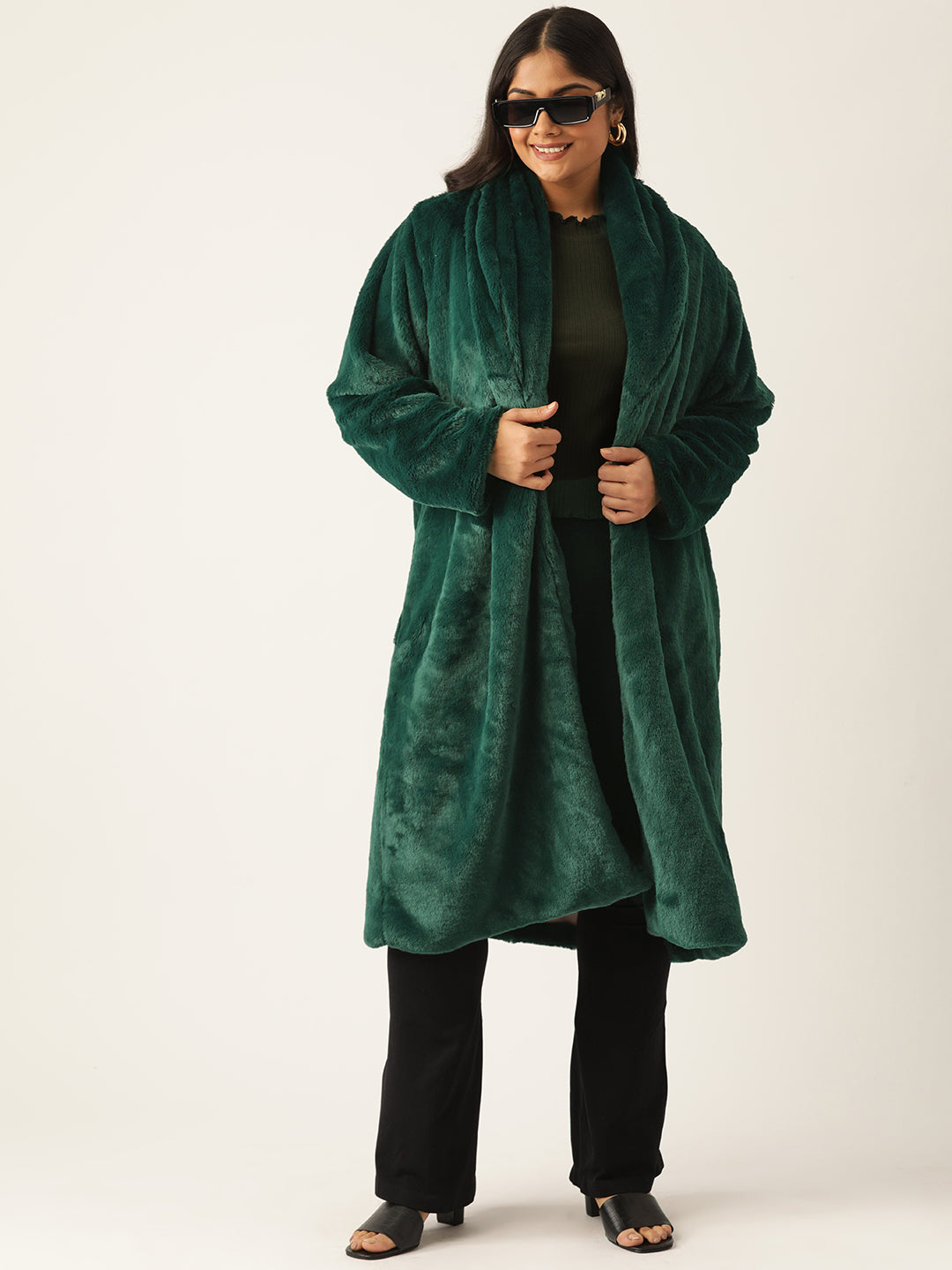 theRebelinme Women Plus Size Lightweight Longline Open Front Jacket