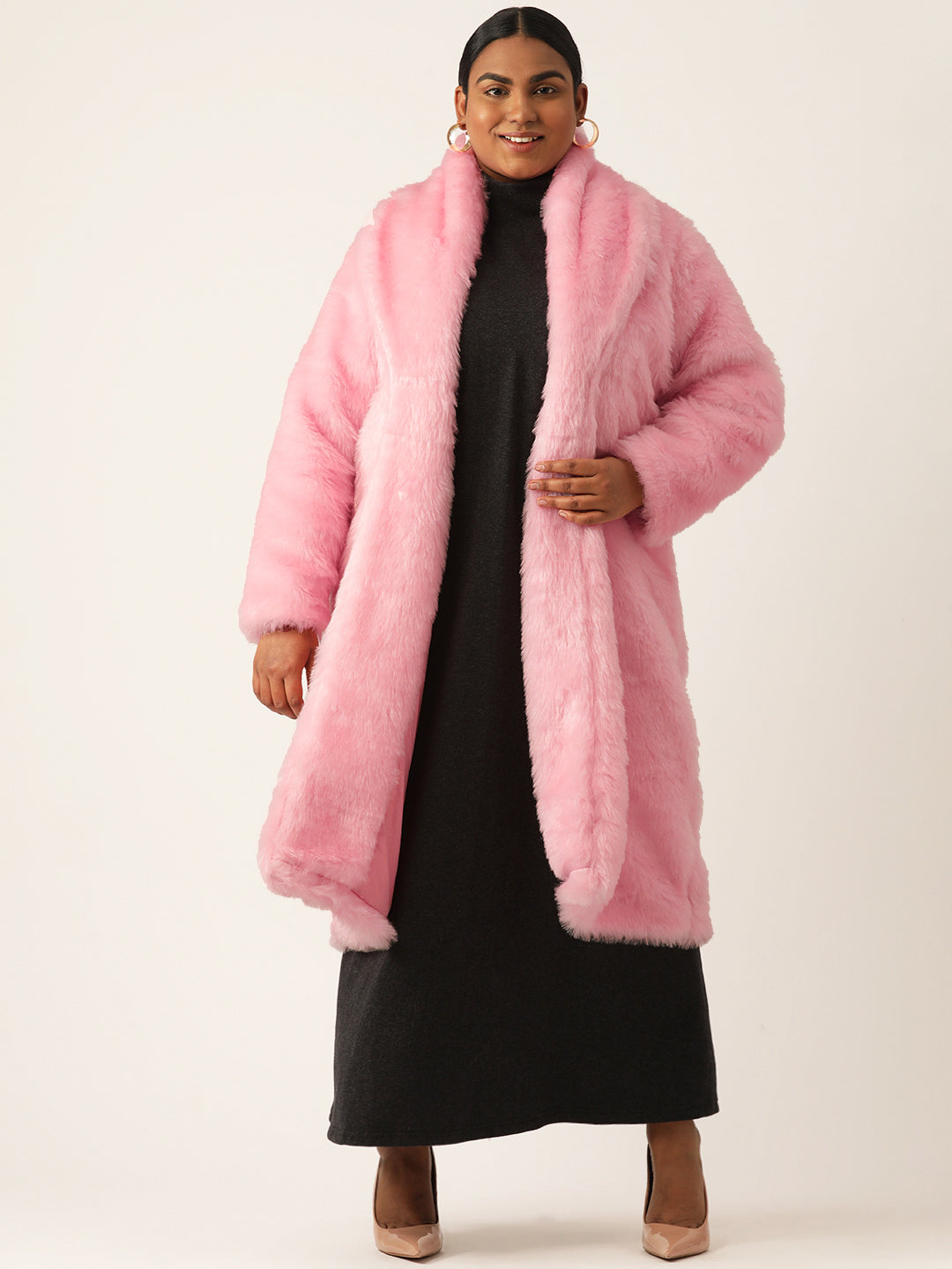 theRebelinme Women Plus Size Lightweight Longline Open Front Jacket