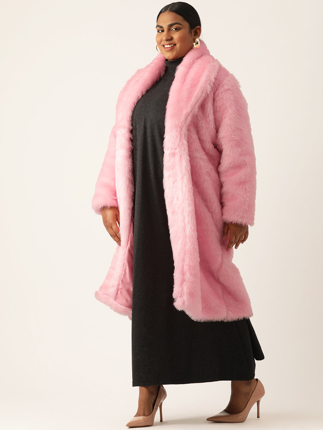 theRebelinme Women Plus Size Lightweight Longline Open Front Jacket