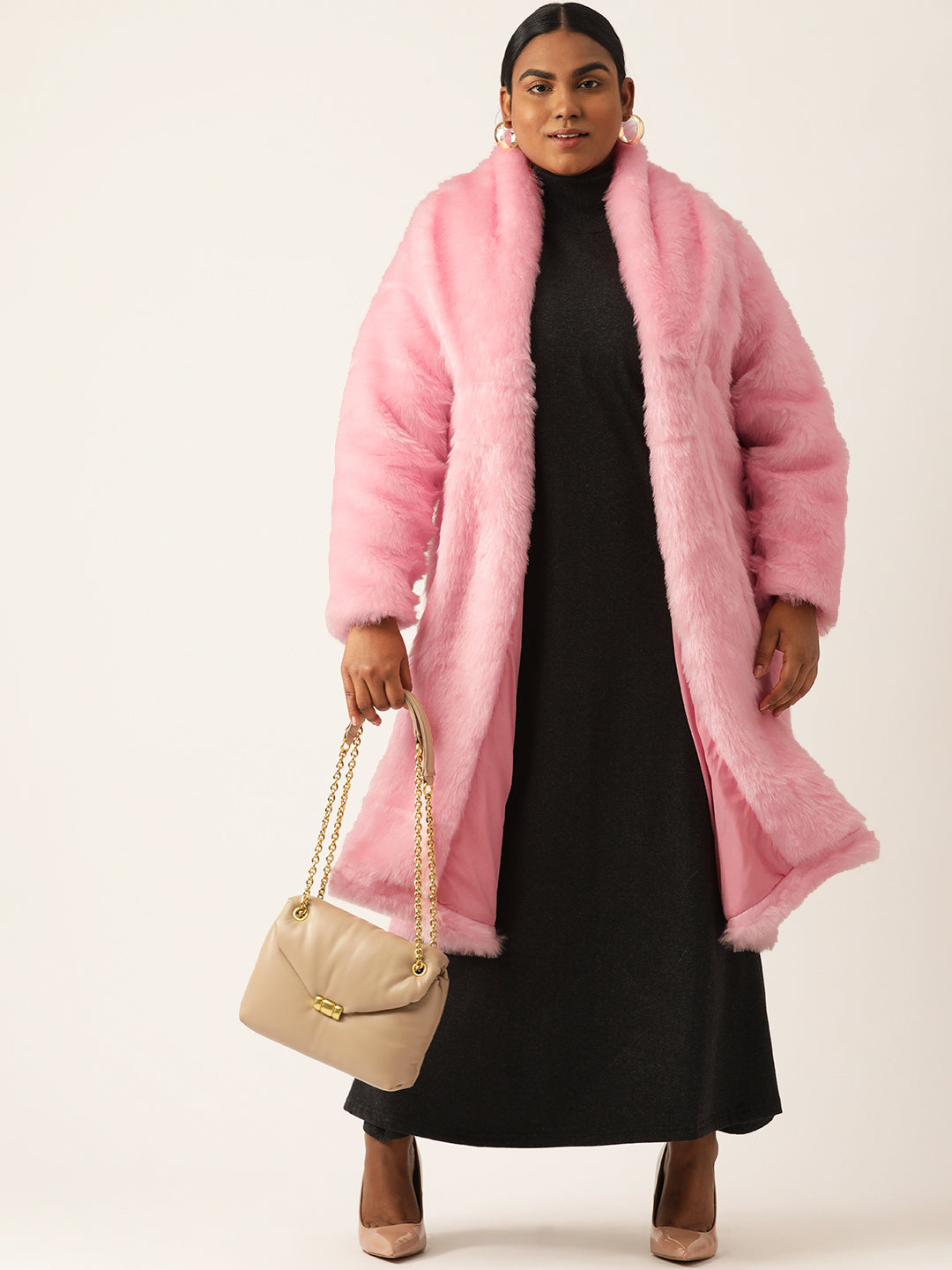 theRebelinme Women Plus Size Lightweight Longline Open Front Jacket