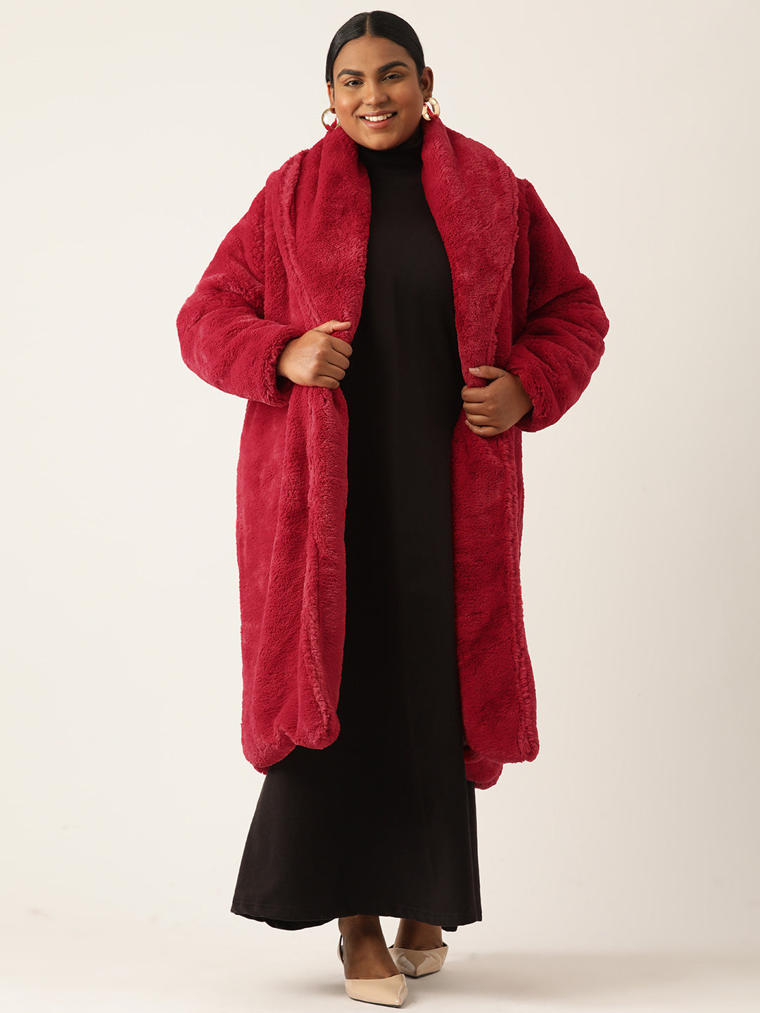 theRebelinme Women Plus Size Lightweight Longline Open Front Jacket