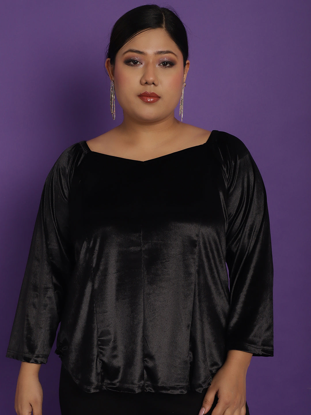 Plus Size Velvet Top