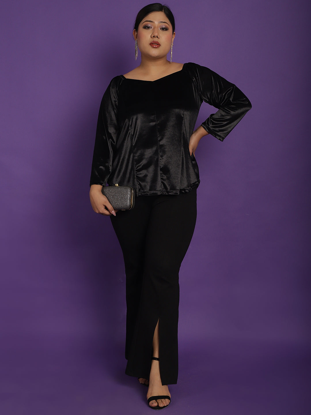 Plus Size Velvet Top