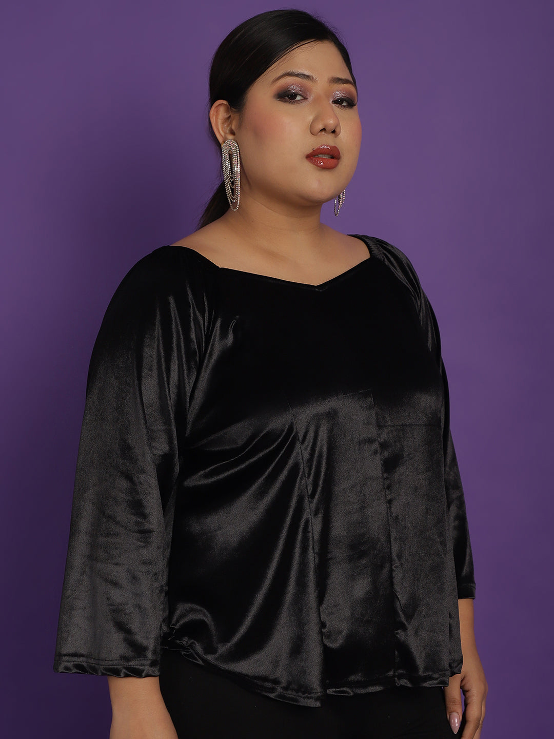 Plus Size Velvet Top
