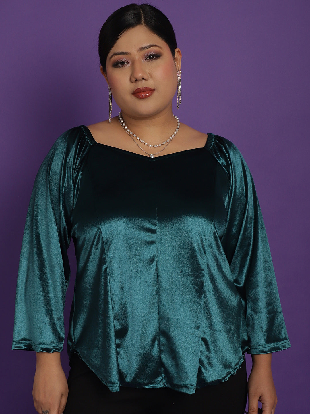 Plus Size Velvet Top
