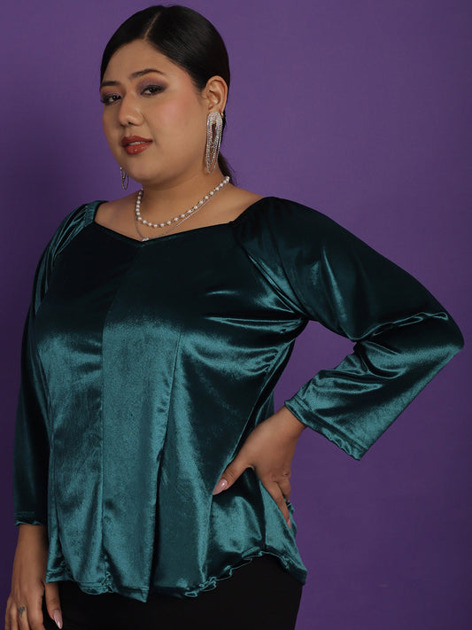 Plus Size Velvet Top