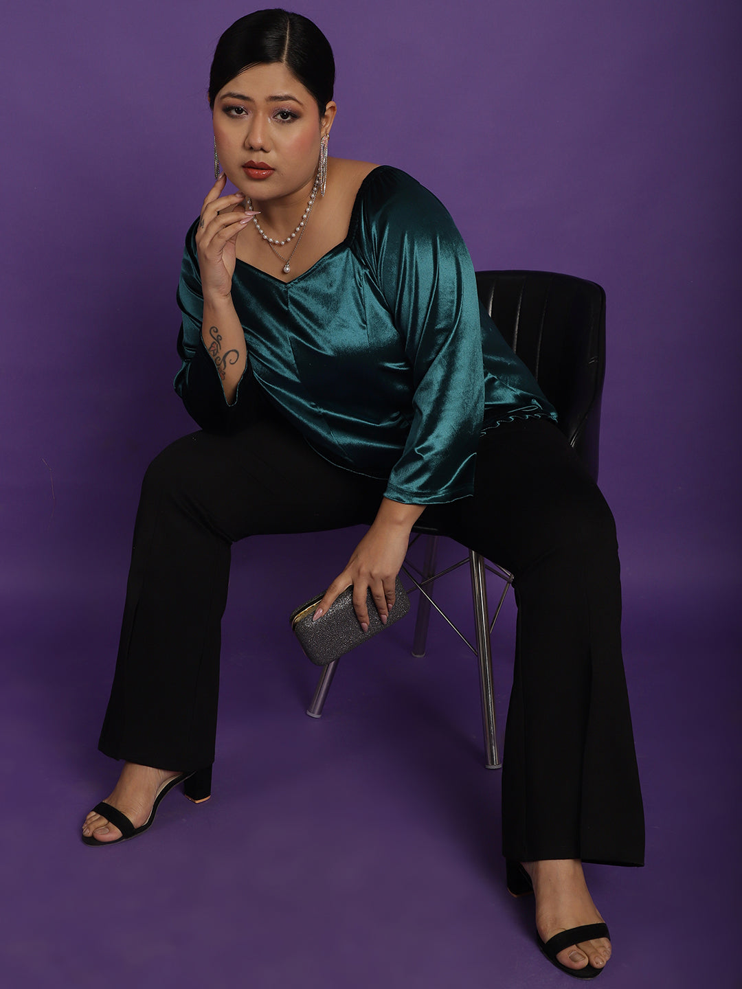 Plus Size Velvet Top