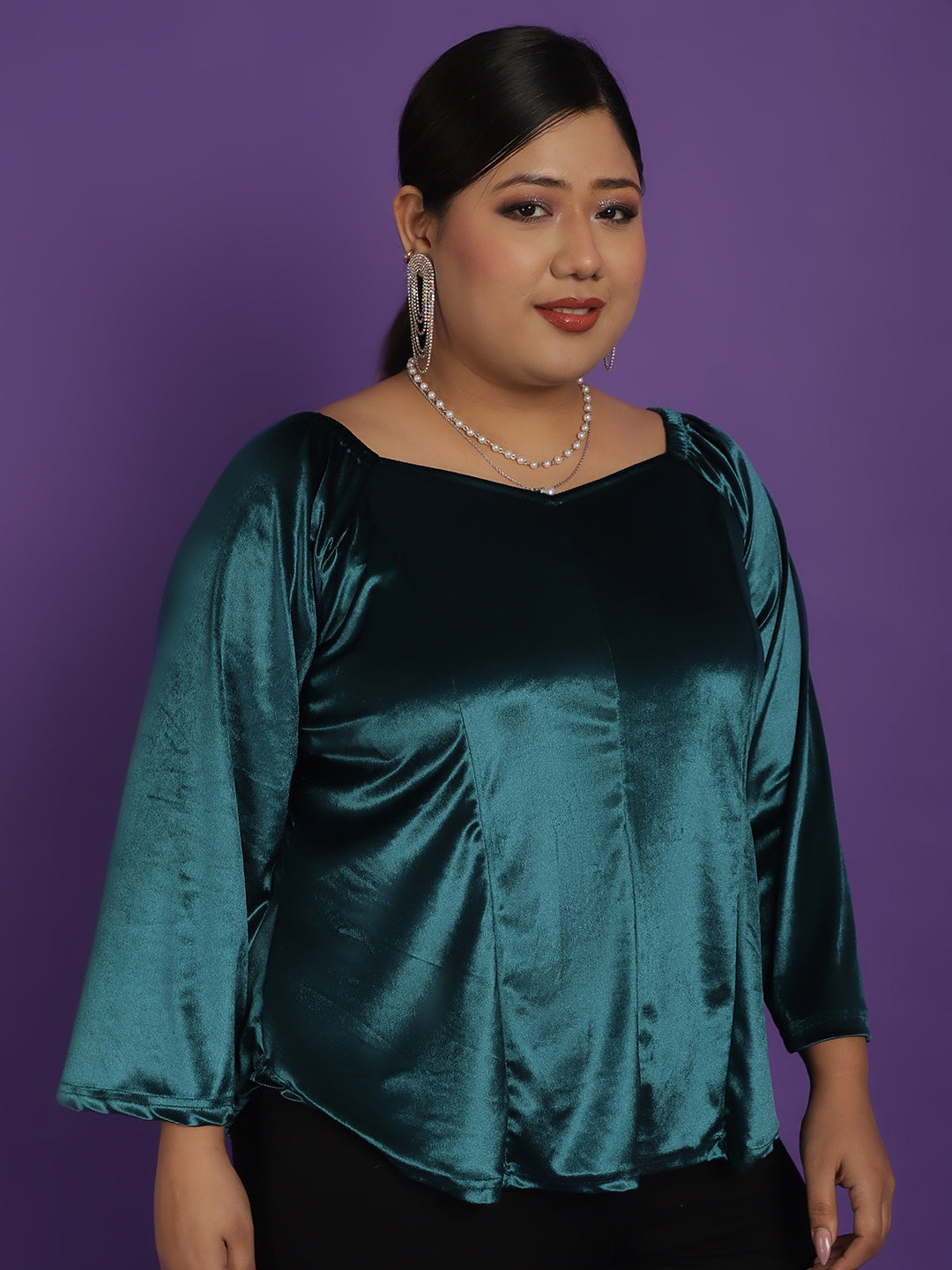 Plus Size Velvet Top