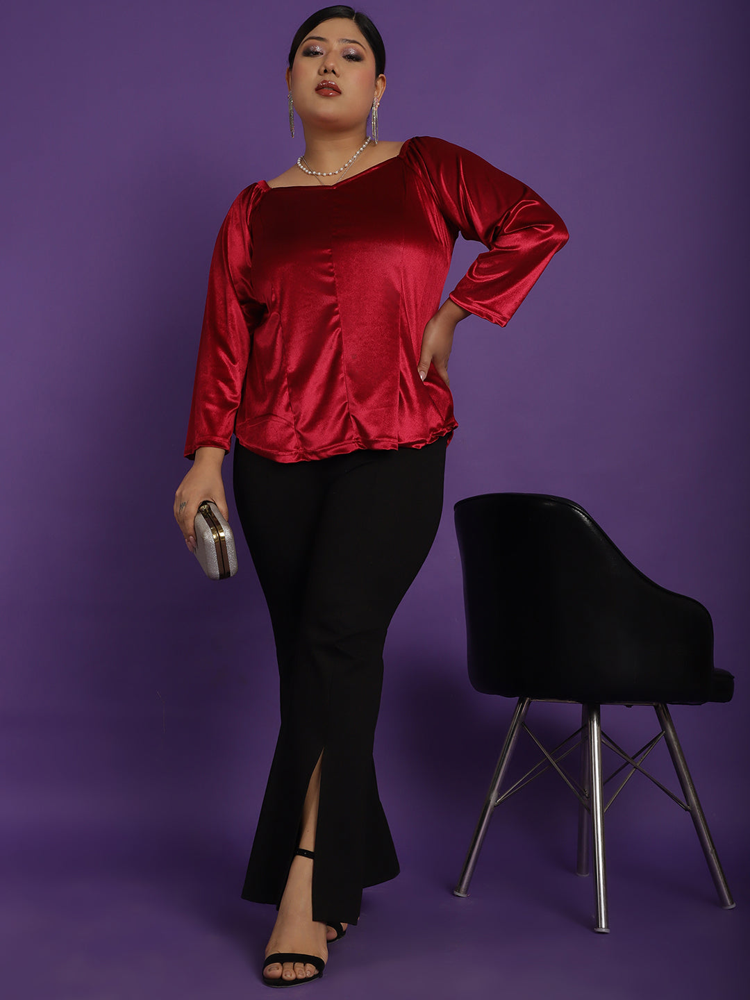 Plus Size Velvet Top