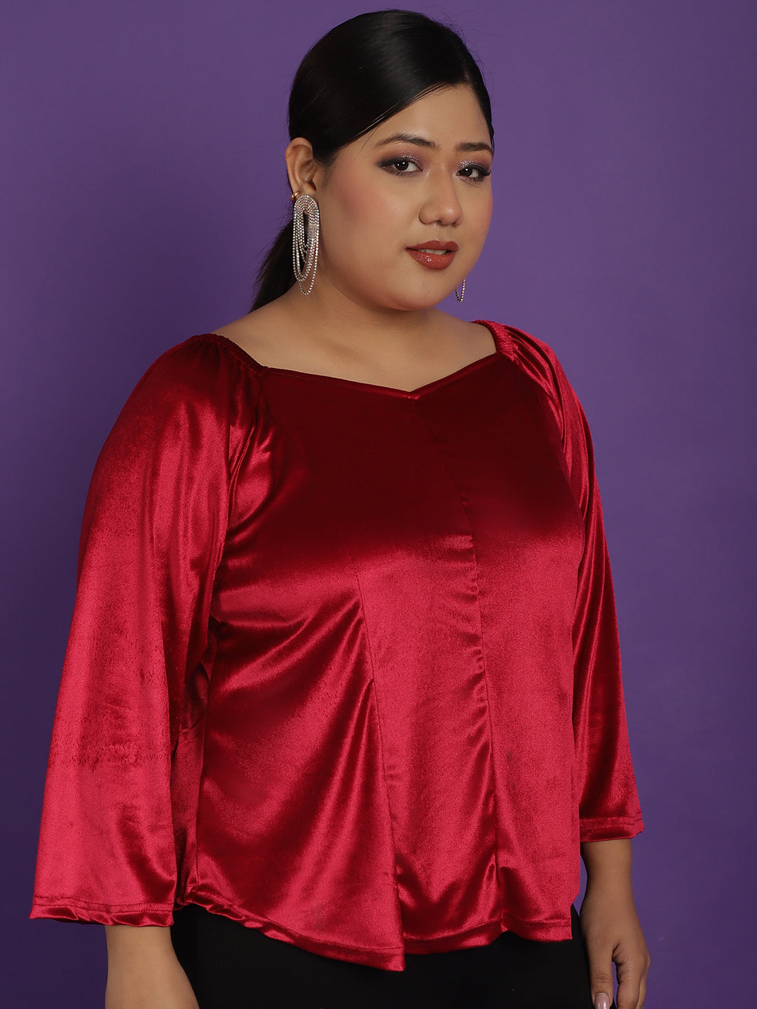 Plus Size Velvet Top