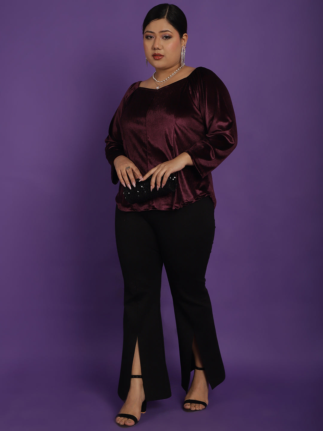 Plus Size Velvet Top
