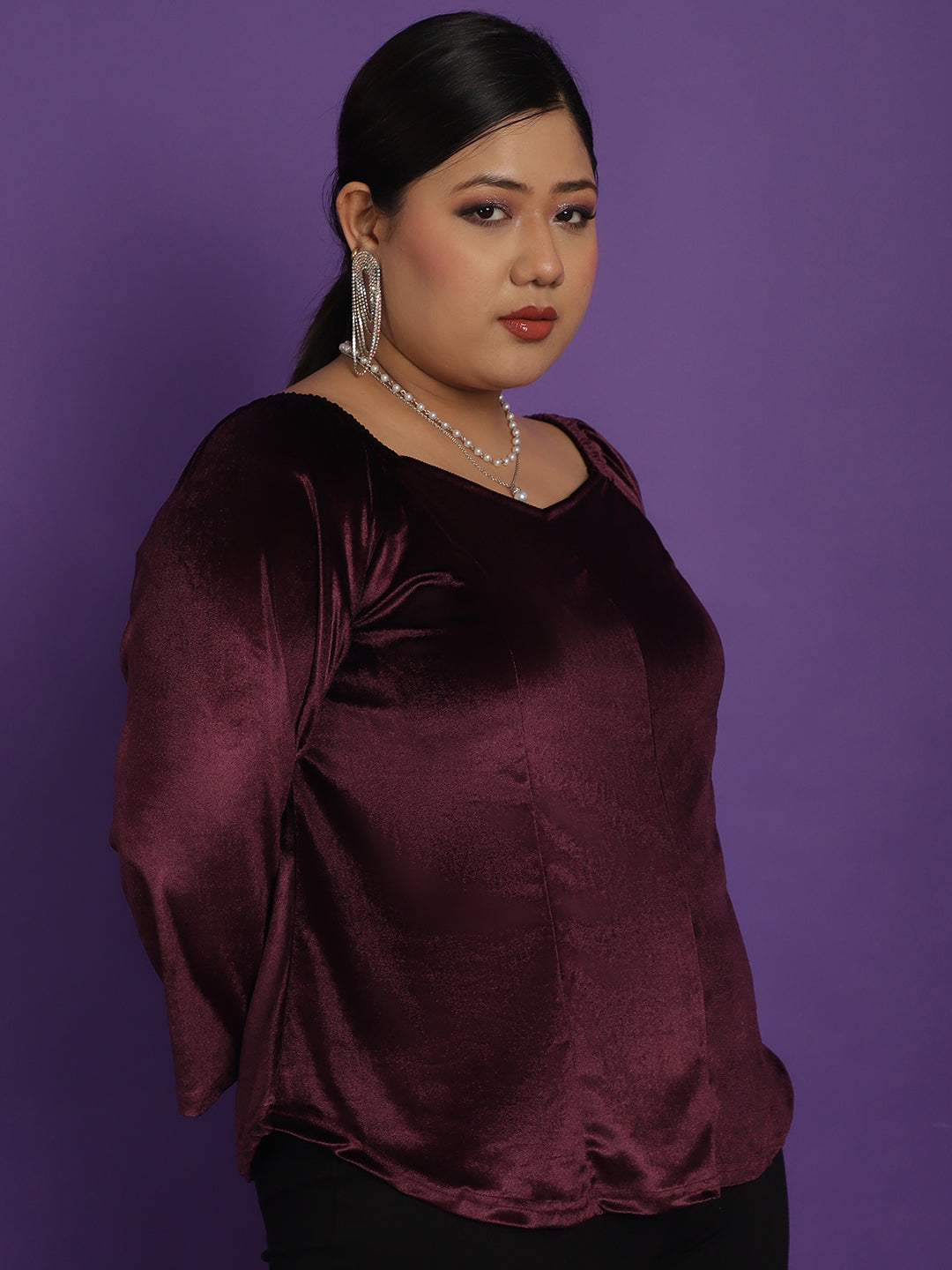 Plus Size Velvet Top