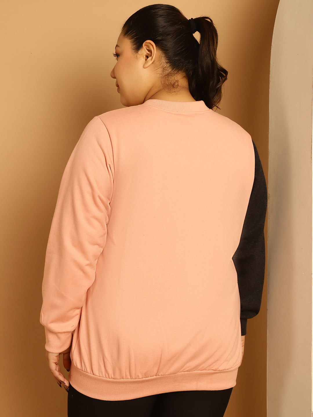 theRebelinme Women Colourblocked Fleece Open Front Jacket