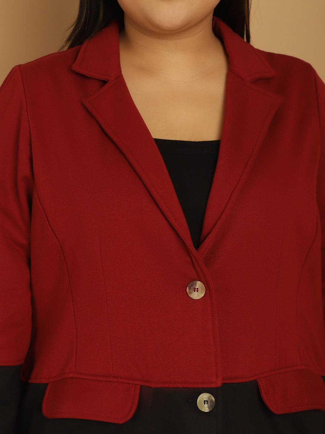 theRebelinme Women Colourblocked Fleece Open Front Jacket