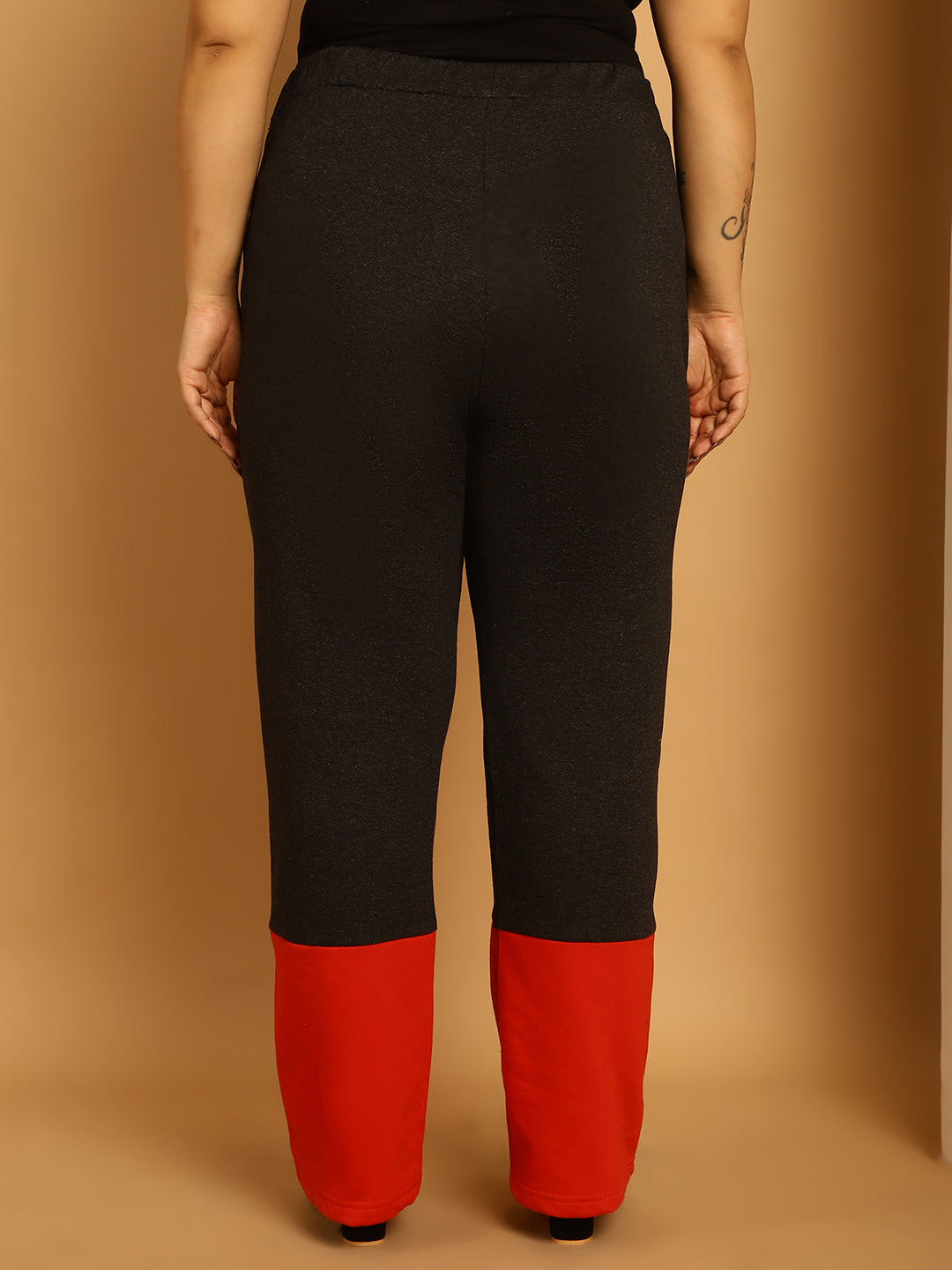 Plus Size Women High-Rise Parallel Trousers