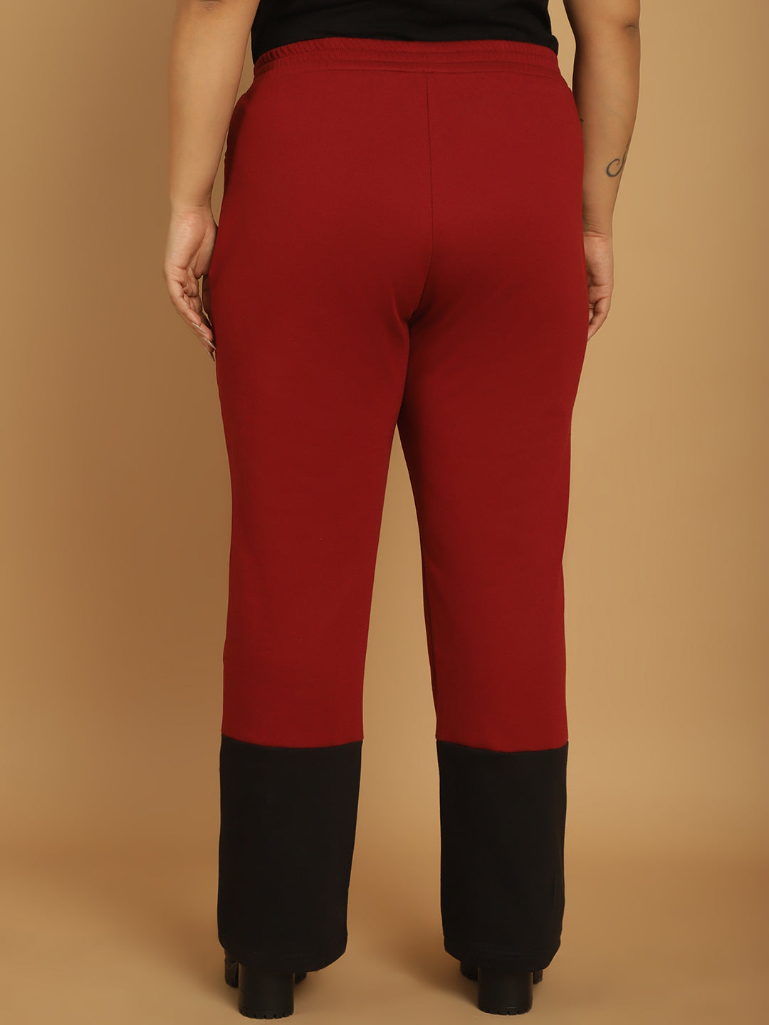 Plus Size Women High-Rise Parallel Trousers